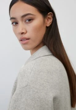 Marc O'Polo Mantel - Cloudy Grey Melange -Marc O'Polo 5d6fc7262c2944829f0e61cbe6ded231