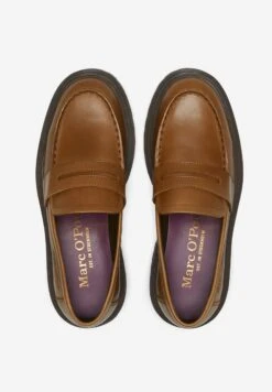 Marc O'Polo Penny-Loafer Aus Edlem - Plateaupumps - Cognac -Marc O'Polo 5f290a8d7a514765ab340ed85ab33178