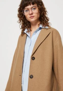 Marc O'Polo Coat Single Breasted Lapel Collar Half Lining - Mantel - Dusty Earth -Marc O'Polo 61c3d439fb9f4b09831bec3ba23535c1