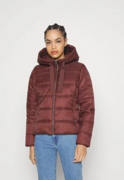 Marc O'Polo Jacket Padded Double Stitching Fixed Hood Pockets Drawstring Hood - Winterjas - Crimson Brown -Marc O'Polo 67d3aaa5c8c3400dbe842cf69810e22e