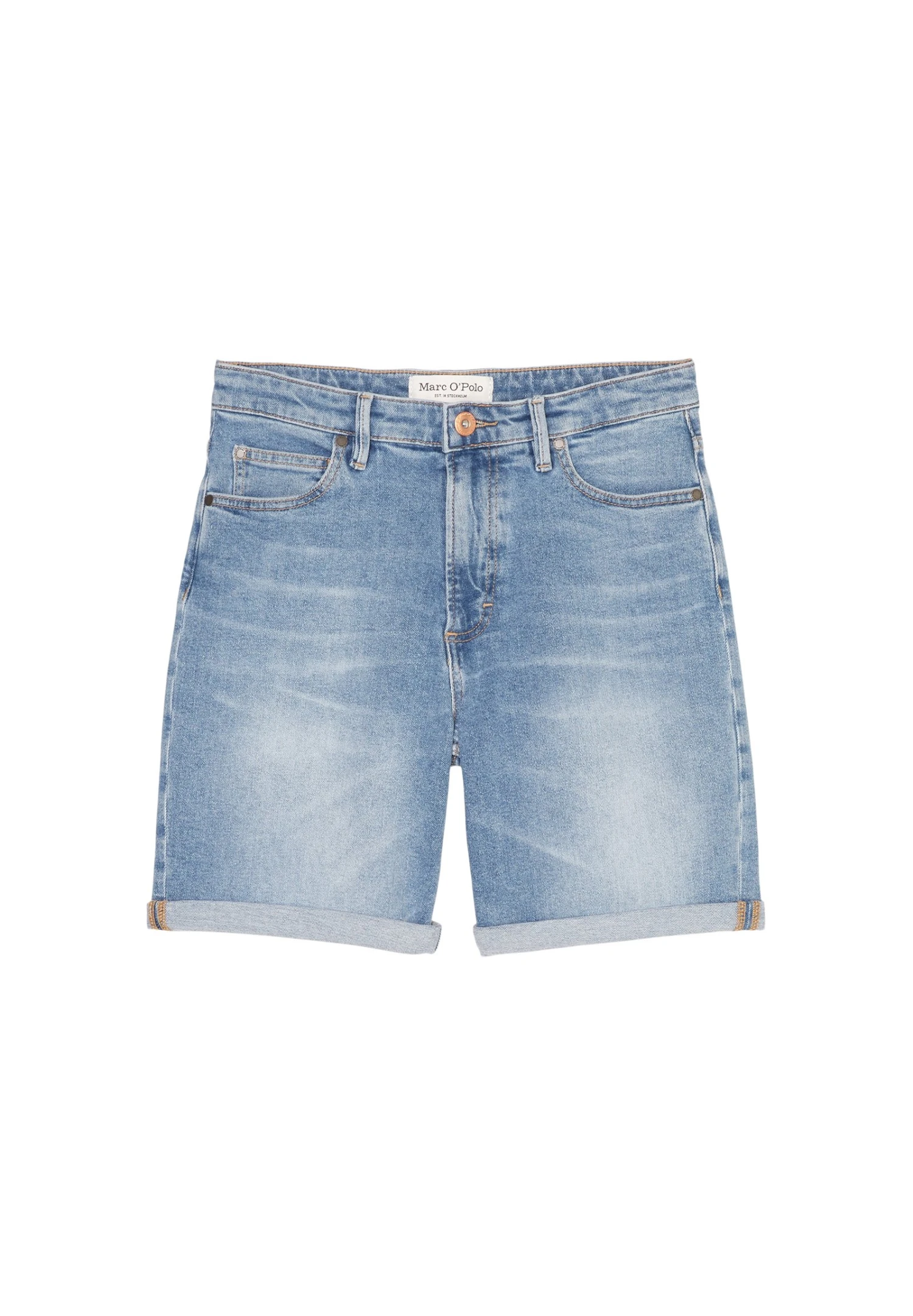 Marc O'Polo Aus-Stretch - Jeansshort - Mid Blue Wash 8 Marc O'Polo Aus-Stretch - Jeansshort - Mid Blue Wash - Afbeelding 6