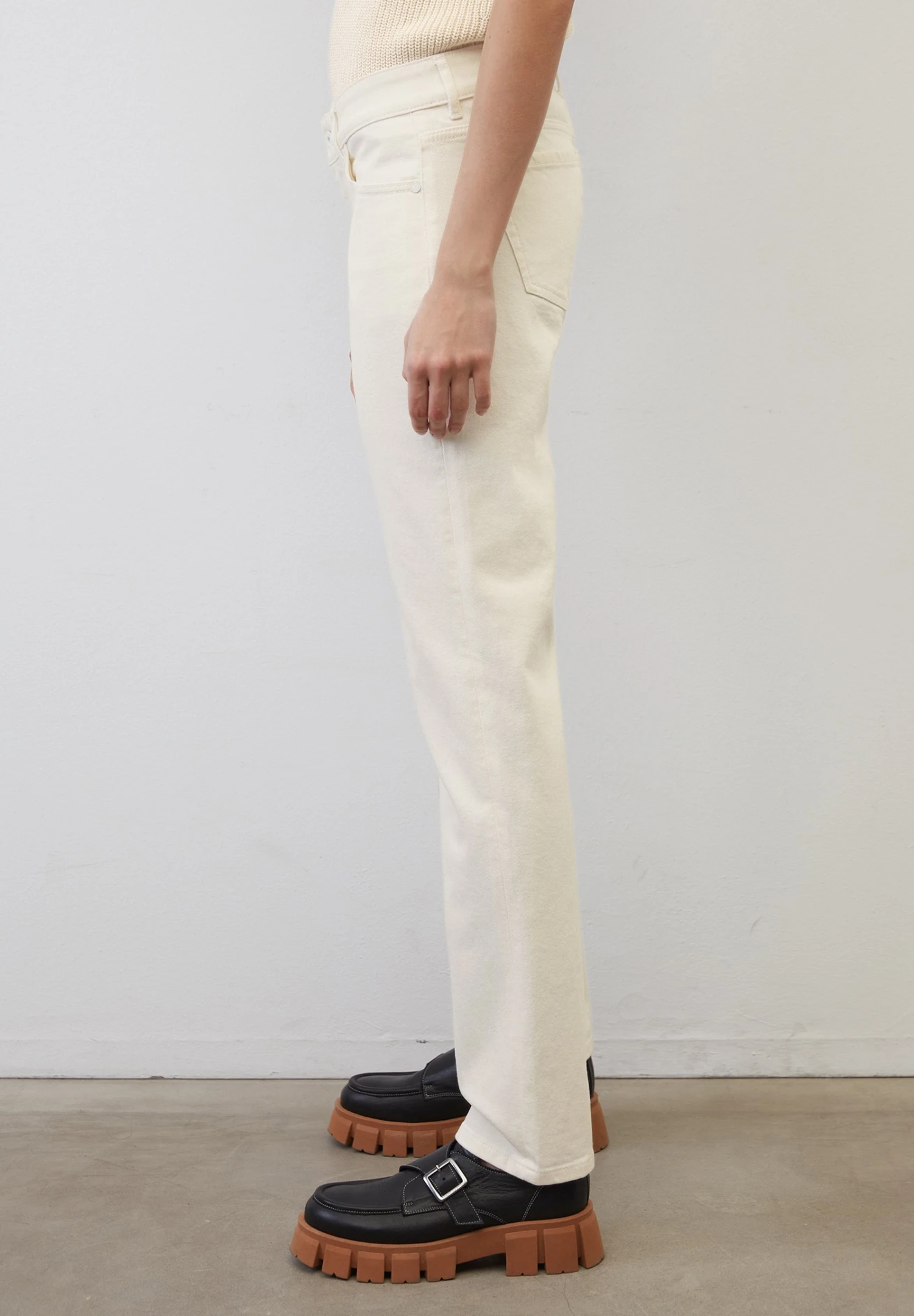 Marc O'Polo Straight Leg Jeans - Clean White Garment Dye Wash 6 Marc O'Polo Straight Leg Jeans - Clean White Garment Dye Wash - Afbeelding 4