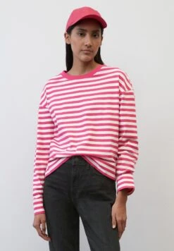 Marc O'Polo DENIM Longsleeve Crewneck Striped - Longsleeve - Multi Fresh Fuschia