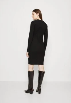Marc O'Polo DENIM Dress Roundneck Long Sleeve - Jerseyjurk - Black -Marc O'Polo 7d09b1fa1f6c425ea1a9fcff056005bc