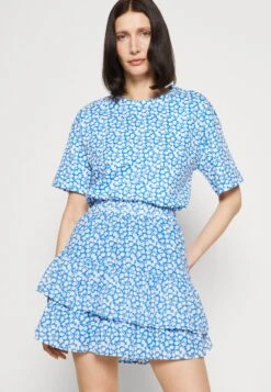 Marc O'Polo DENIM Skirt Elastic Waist Gathering Ruffle - Minirok - Multi/Mediterranean Blue -Marc O'Polo 7dc0f8733d954ac186f3d17ad350c7a4