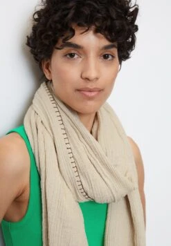 Marc O'Polo Mit Deckenstich Aus Organic - Sjaal - Natural Sand