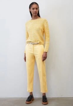 Marc O'Polo Modern Style Tapered Leg High Rise Welt Pocket - Chino - Straw Yellow