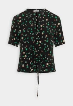 Marc O'Polo DENIM Blouse Short Sleeve Gatheirng Detail - T-Shirt Print - Multi-Coloured/Black -Marc O'Polo 83bed8b6f200468180537e4c7028f3dd