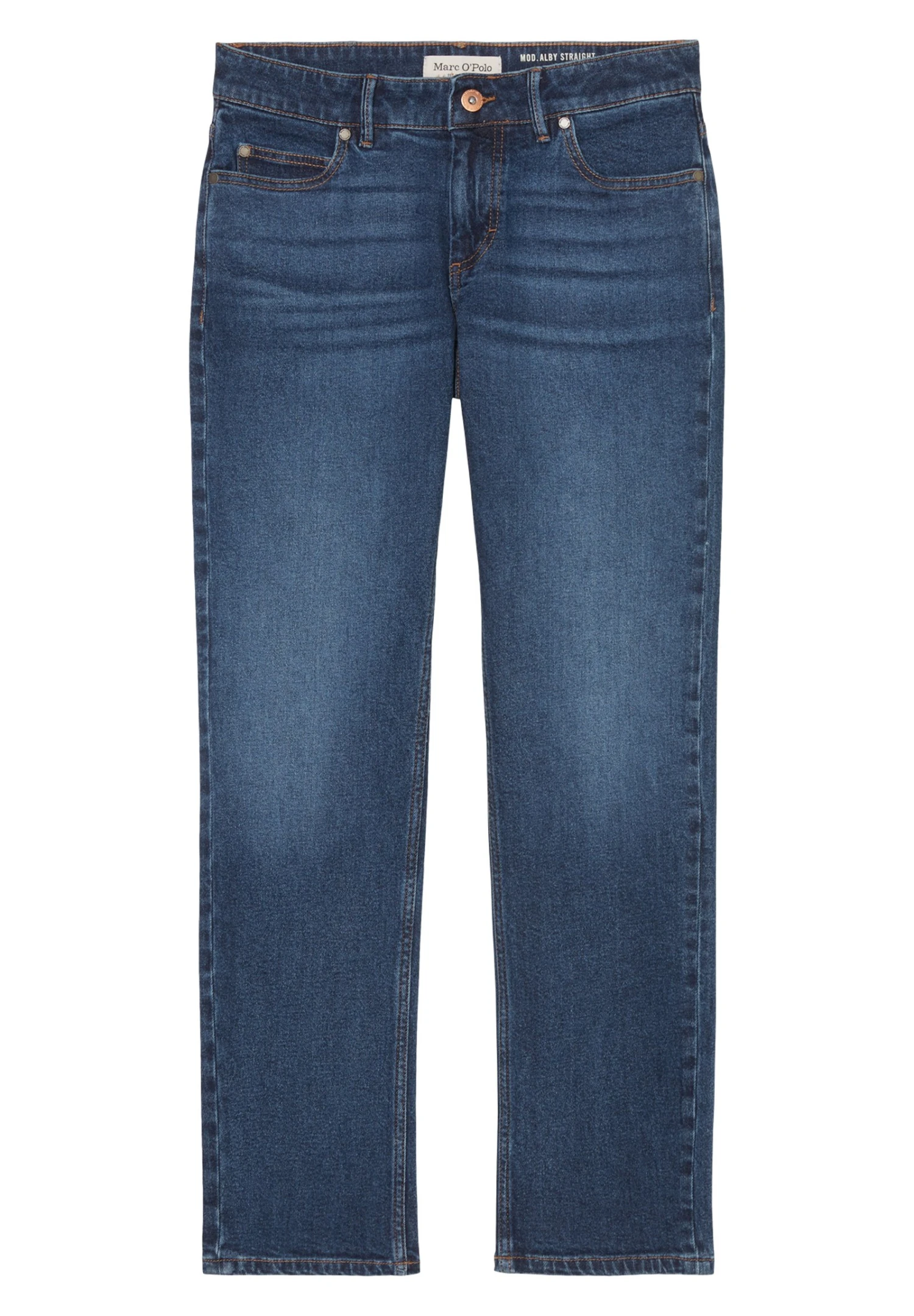 Marc O'Polo Modell Alby Aus Stretch - Straight Leg Jeans - Authentic Mid Blue Wash 8 Marc O'Polo Modell Alby Aus Stretch - Straight Leg Jeans - Authentic Mid Blue Wash - Afbeelding 6