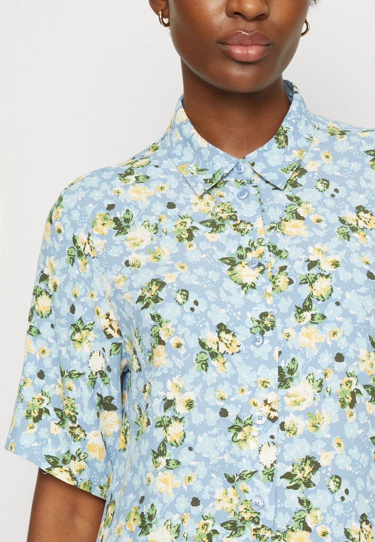 Marc O'Polo DENIM Dress Short Sleeve Half Button Placket Collar - Blousejurk - Multi/Soft Sky Blue 8 Marc O'Polo DENIM Dress Short Sleeve Half Button Placket Collar - Blousejurk - Multi/Soft Sky Blue - Afbeelding 6