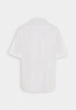 Marc O'Polo Short Sleeve V Neck Feminine Shape - Blouse - White -Marc O'Polo 881d2fabd74548c1a8fd66dd4d169068