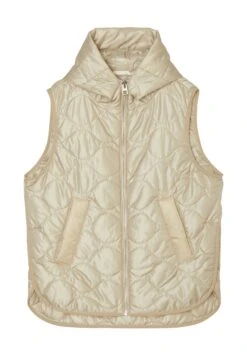 Marc O'Polo Onion Quilting Padded Side Slits Fixed Hood Patch - Bodywarmer - Jonesboro Cream -Marc O'Polo 8fab8c2ce9904862bd3a5701177ac8de