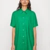 Marc O'Polo Long Shape Kent Collar Patched Pocket Side Slits - Overhemdblouse - Vivid Green
