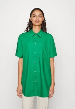 Marc O'Polo Long Shape Kent Collar Patched Pocket Side Slits - Overhemdblouse - Vivid Green