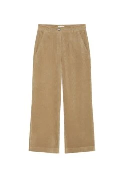 Marc O'Polo Wide Leg Cropped Length Welt Pocket - Broek - Stone Hearth -Marc O'Polo 91c2eb986f1f49609b262088274a82af