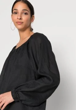 Marc O'Polo Dress Feminine Gathering Round Neckline Voluminous Sleeve - Jurk - Black -Marc O'Polo 9394566d8b204801a194776021009afe