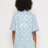Marc O'Polo DENIM Relaxed Overall Mini Length All Over Print Placement - Jumpsuit - Light Blue