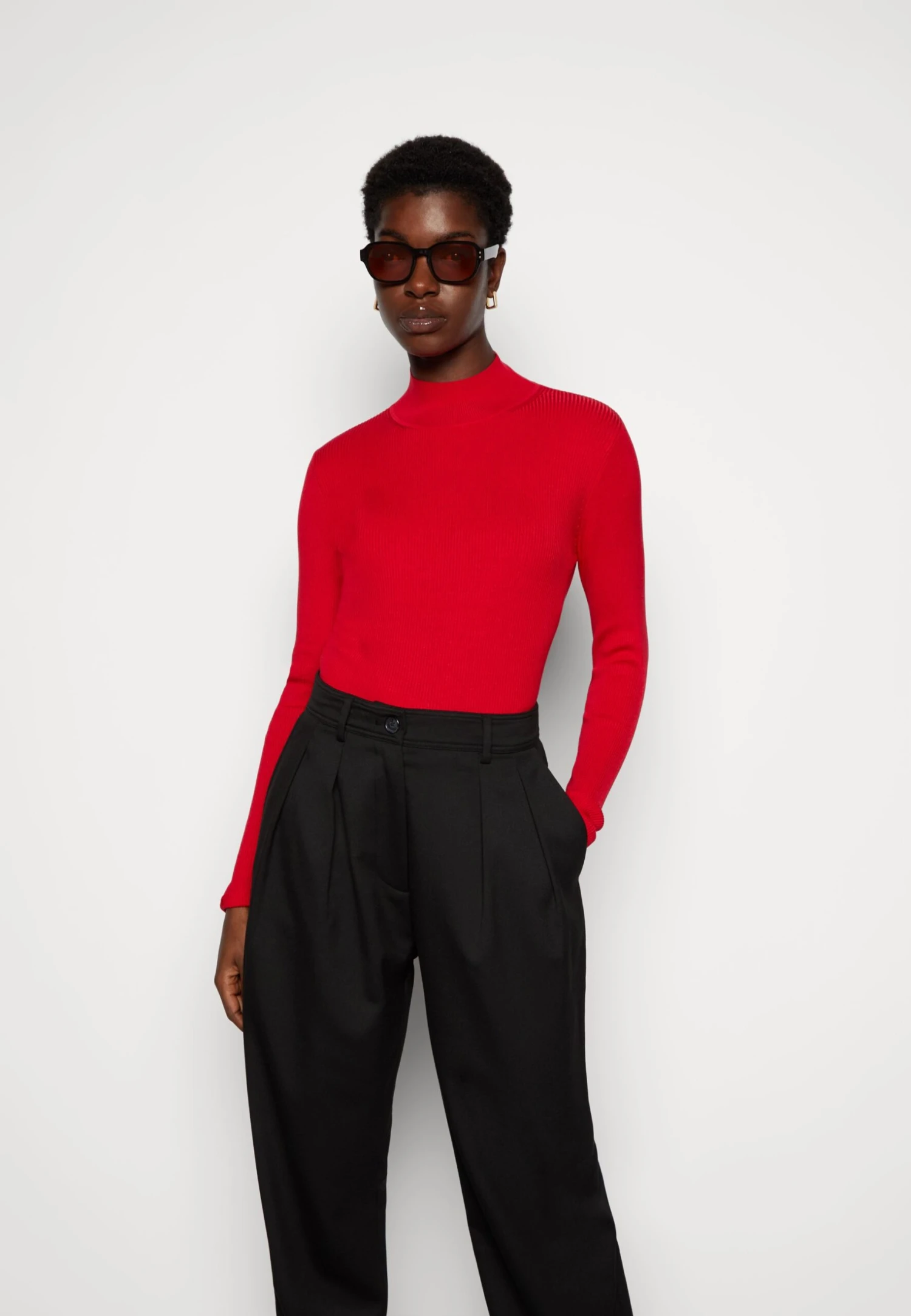 Marc O'Polo Pants Menswear Inspired Pleated High Rise - Broek - Black 6 Marc O'Polo Pants Menswear Inspired Pleated High Rise - Broek - Black - Afbeelding 4