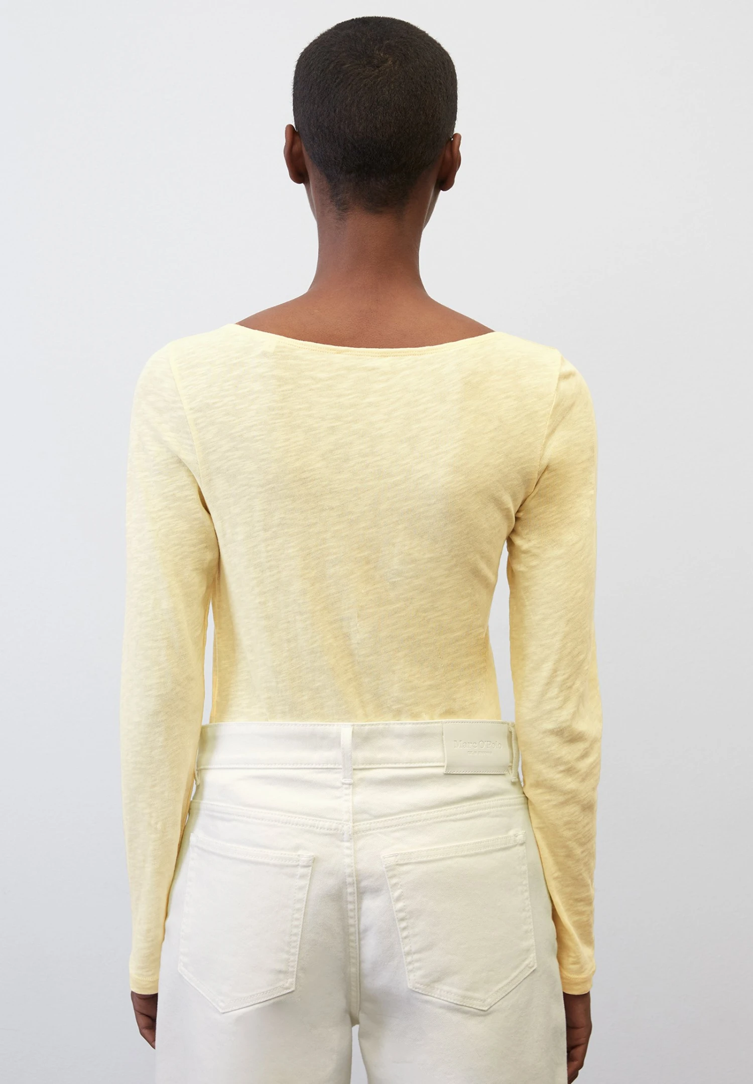 Marc O'Polo Long Sleeve Boat Neck - Longsleeve - Pale Sunflower 5 Marc O'Polo Long Sleeve Boat Neck - Longsleeve - Pale Sunflower - Afbeelding 3