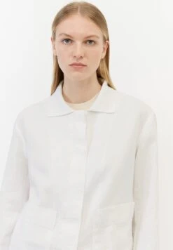 Marc O'Polo Style, Hidden Placket, Attached Pockets, Coll - Lichte Jas - White -Marc O'Polo 9c568bb6c5ed4b0f838edf0b9915aed1