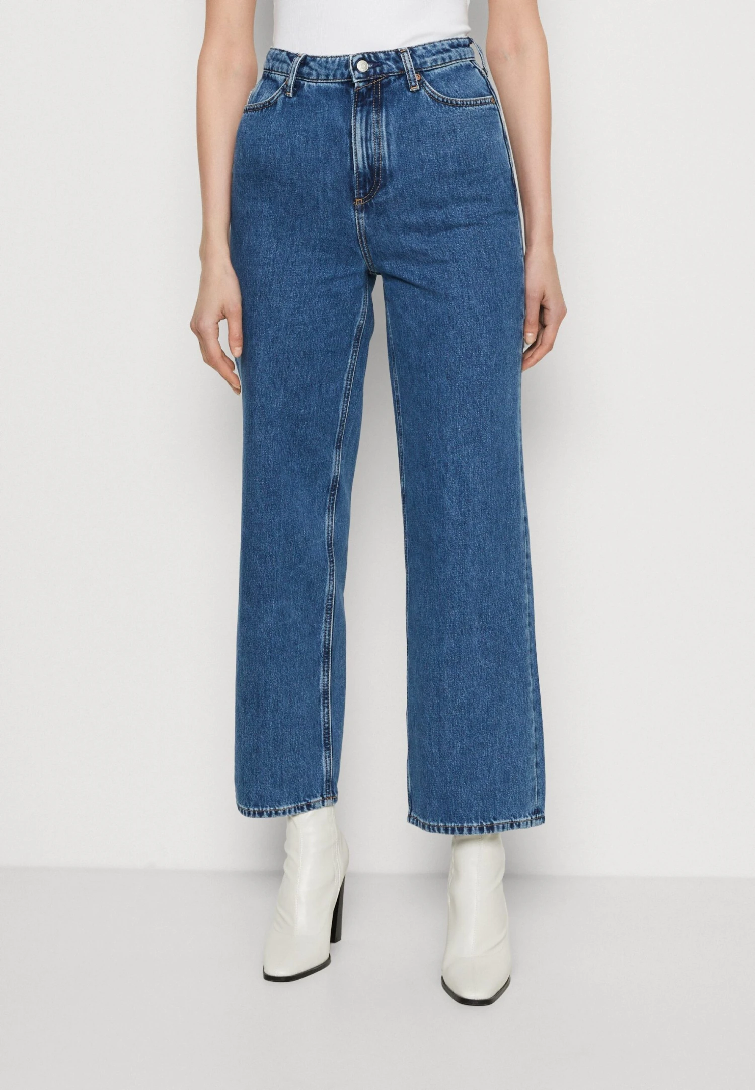 Marc O'Polo DENIM Trousers Super High Waist Loose Leg Extended Full Lengt - Relaxed Fit Jeans - Multi/Vintage Dark Blue 3 Marc O'Polo DENIM Trousers Super High Waist Loose Leg Extended Full Lengt - Relaxed Fit Jeans - Multi/Vintage Dark Blue