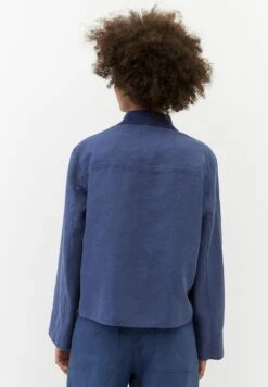 Marc O'Polo Style, Hidden Placket, Attached Pockets, Coll - Lichte Jas - Noble Blue -Marc O'Polo a71f1faf4d3c4fc7aaedc1387887a9f2