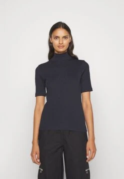 Marc O'Polo Stand Up Collar Short Sleeve - T-Shirt Basic - Deep Blue Sea -Marc O'Polo a7a48651b607405d9f64e623bc156fb1