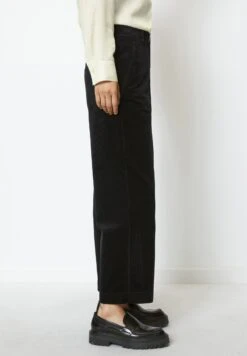 Marc O'Polo Wide Leg Cropped Length Welt Pocket - Broek - Black -Marc O'Polo a86ea7e211254f8c84b74350497a20d3