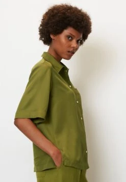 Marc O'Polo Short Sleeve Straight Casual Fit Kent Collar Patched - Overhemdblouse - Fern Green -Marc O'Polo aabac63483934fe79c5c035ca48d44d7