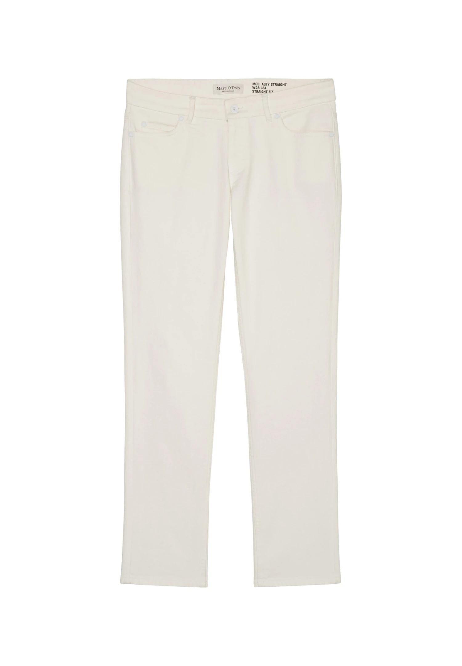 Marc O'Polo Straight Leg Jeans - Clean White Garment Dye Wash 7 Marc O'Polo Straight Leg Jeans - Clean White Garment Dye Wash - Afbeelding 5