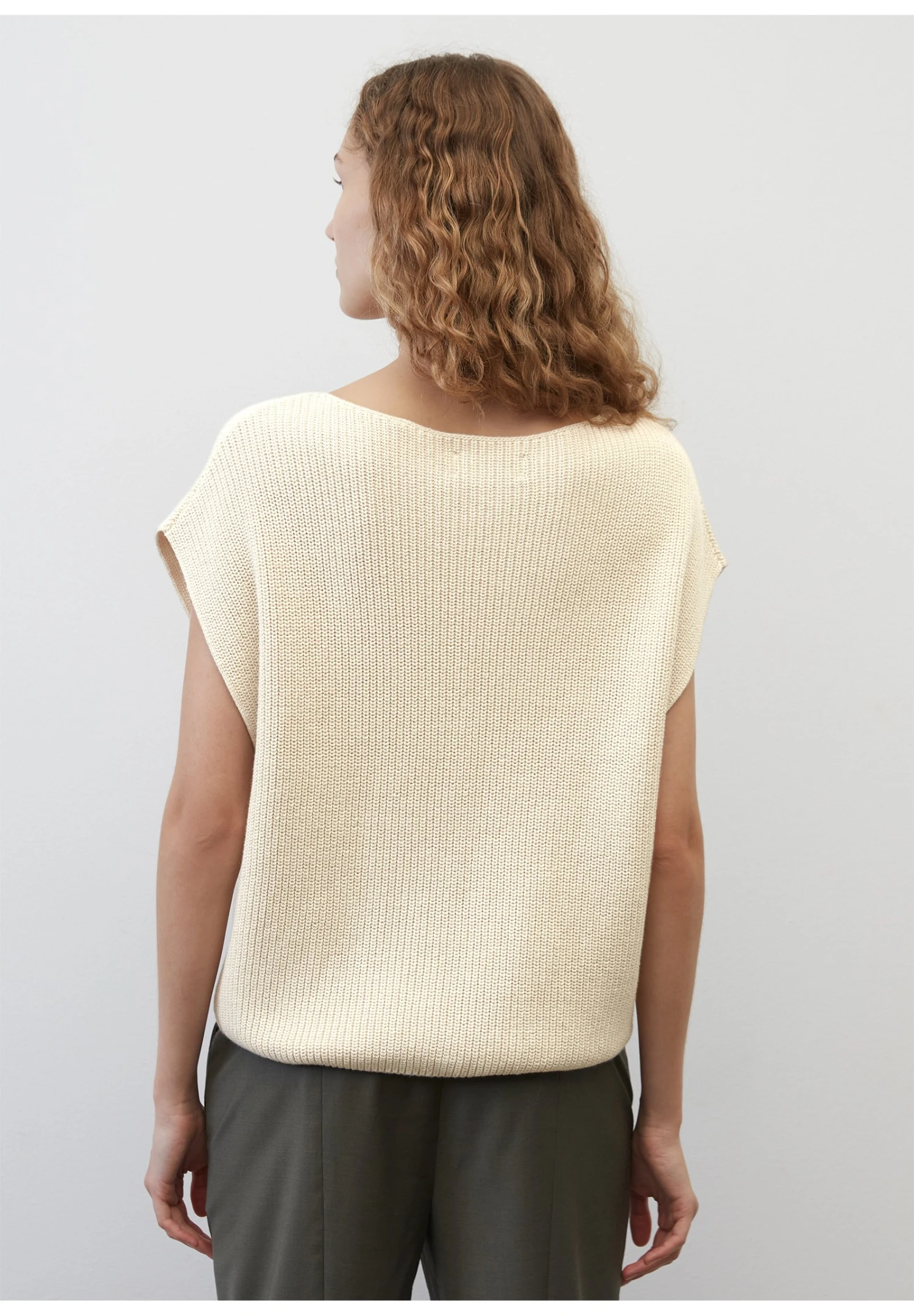 Marc O'Polo Ärmelloser Aus Reinem - T-Shirt Basic - Chalky Sand 4 Marc O'Polo Ärmelloser Aus Reinem - T-Shirt Basic - Chalky Sand - Afbeelding 2