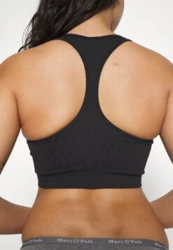 Marc O'Polo Rib Delusion Racerback Bra - Bustier - Black -Marc O'Polo afc940fbad5c43b3bfdddf55abe7709c