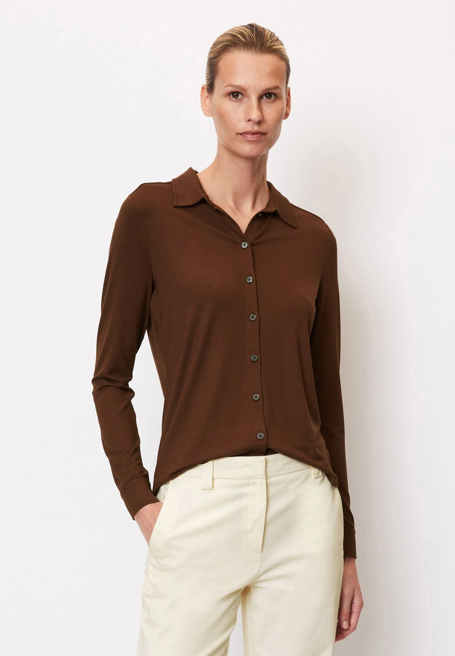 Marc O'Polo Long Sleeve - Overhemdblouse - Crimson Brown 3 Marc O'Polo Long Sleeve - Overhemdblouse - Crimson Brown