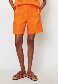 Marc O'Polo High Waistmit Teil-Elastischem Bund - Shorts - Marigold Orange