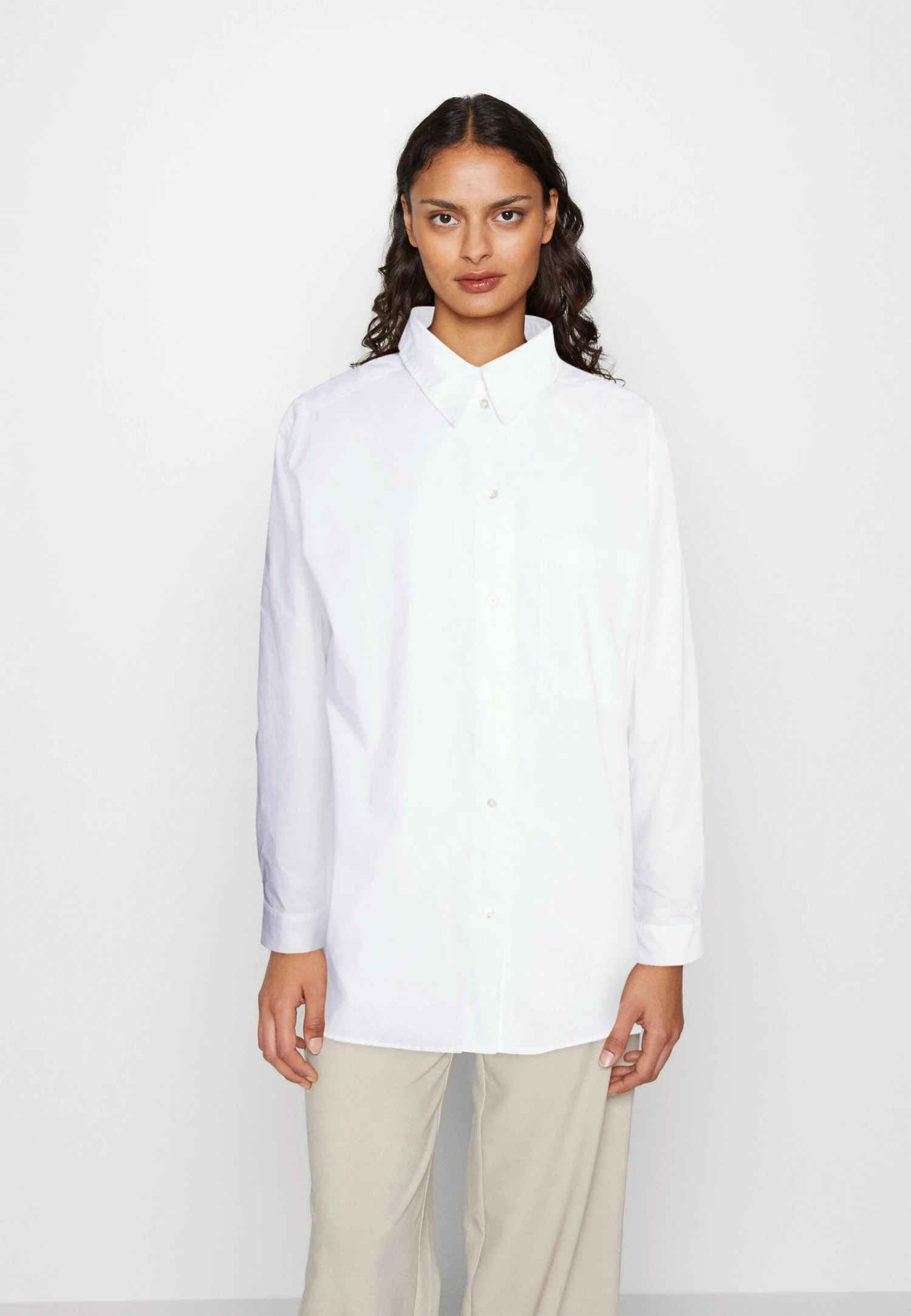 Marc O'Polo Long Sleeve Collar Patched Pocket - Overhemdblouse - White 3 Marc O'Polo Long Sleeve Collar Patched Pocket - Overhemdblouse - White