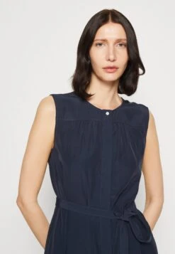 Marc O'Polo Dress Shirt Style Volant Skirt Sleeveless Belted - Blousejurk - Deep Blue Sea -Marc O'Polo bb6ed8fb146449e9a218ad05c7f17107