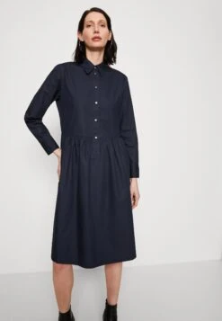 Marc O'Polo Dress Shirt Style Feminine Gathering Modern Details - Blousejurk - Deep Blue Sea -Marc O'Polo bd08adf8f548450783cafaf166d5ebb0
