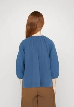 Marc O'Polo Short Sleeve Feminine Shape V Neck - Blouse - Summer Sky -Marc O'Polo c07ade0650544aa1b60980c7feed9782