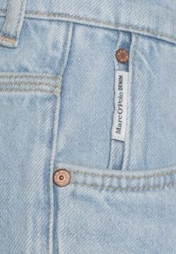 Marc O'Polo DENIM High Waist A-Shaped Fit Bermuda Length Stitched Hem - Jeansshort - Multi-Coloured/Light Cobalt Salt N Pepp -Marc O'Polo c15b2918ff38422c86e93991234d024c