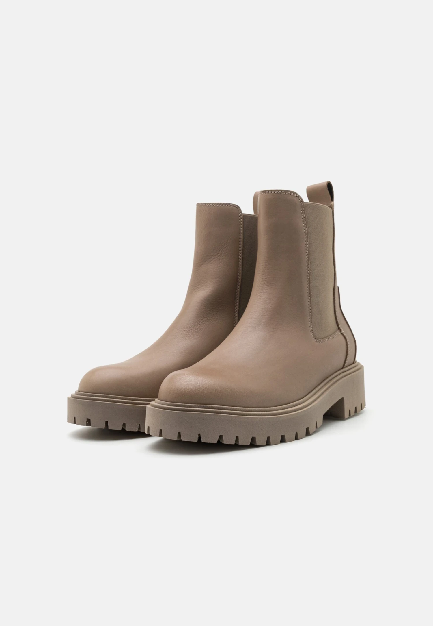 Marc O'Polo Phia- Enkellaarsjes Met Plateauzool - Taupe 4 Marc O'Polo Phia- Enkellaarsjes Met Plateauzool - Taupe - Afbeelding 2