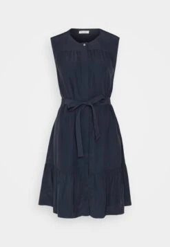 Marc O'Polo Dress Shirt Style Volant Skirt Sleeveless Belted - Blousejurk - Deep Blue Sea -Marc O'Polo cb1bcd314b1c486e85fea439dca19145