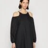 Marc O'Polo Dress Loose Fit Cut Out Shoulders - Jurk - Black