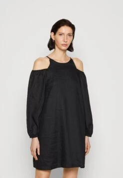 Marc O'Polo Dress Loose Fit Cut Out Shoulders - Jurk - Black