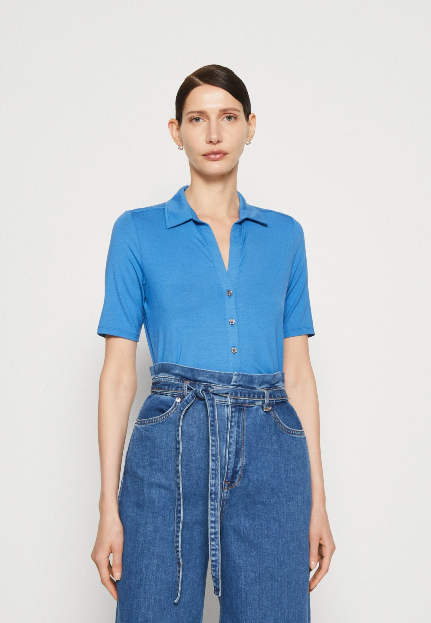 Marc O'Polo Short Sleeve Classic Fit - Overhemdblouse - Summer Sky 3 Marc O'Polo Short Sleeve Classic Fit - Overhemdblouse - Summer Sky