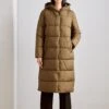 Marc O'Polo Side Slits With Hood Zipper And Pressbuttons - Winterjas - Forest Floor