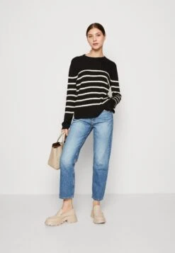 Marc O'Polo Trouser Straight Fit Cropped Length High Waist - Straight Leg Jeans - Mid Blue 80S Wash -Marc O'Polo dc9f33df685e44e08ec6975cfe27301e