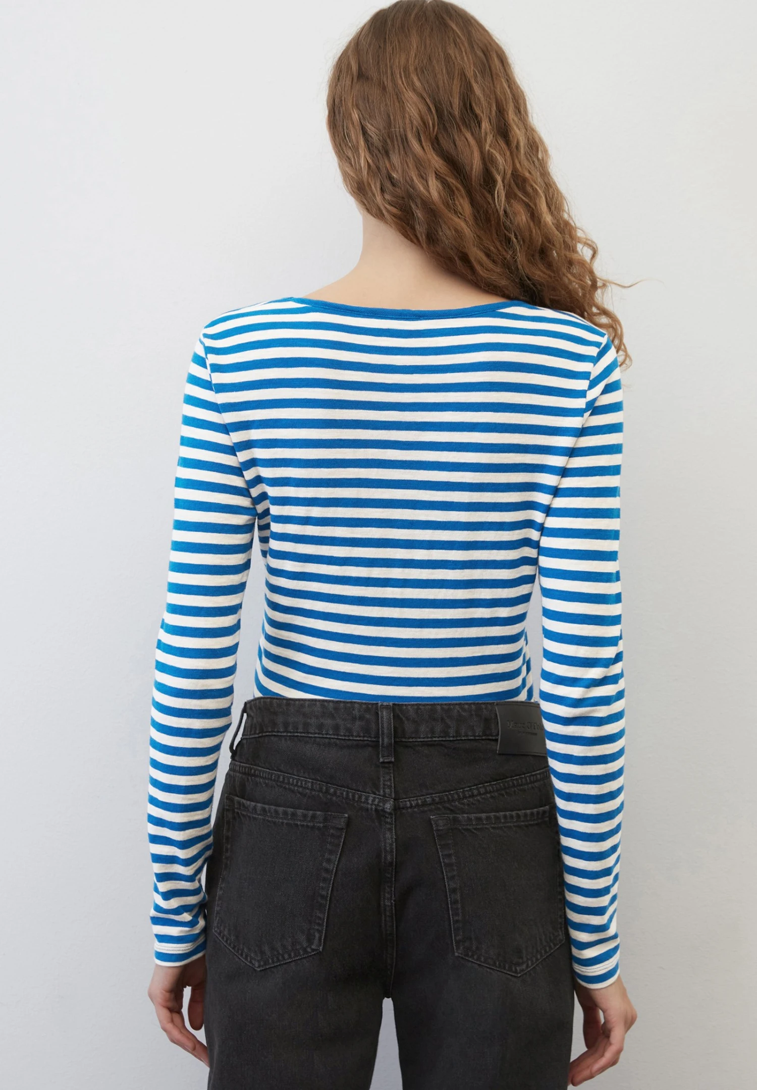 Marc O'Polo Ringel Slub - Longsleeve - Multi Vibrant Blue 5 Marc O'Polo Ringel Slub - Longsleeve - Multi Vibrant Blue - Afbeelding 3