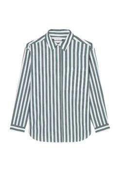 Marc O'Polo Gestreifte Friend Aus Reinem Organic - Overhemdblouse - Green -Marc O'Polo e05e07aaeab14d04997ae0c15b58d059