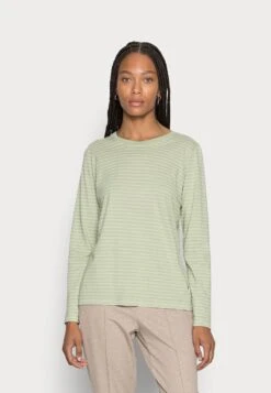 Marc O'Polo Long Sleeve Round Neck Striped - Longsleeve - Multi/Breezy Mint