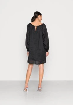 Marc O'Polo Dress Feminine Gathering Round Neckline Voluminous Sleeve - Jurk - Black -Marc O'Polo ebb4a5fd4c584d1588336644161e146e